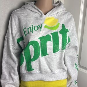 NWOT Lemon Lime Sprite Logo Gray Oversized Hoodie Nice Weight to the Fabric